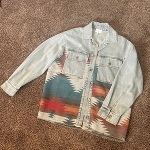 Western Aztec Jean Jacket